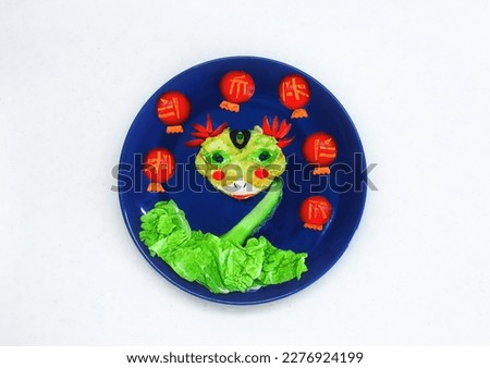 picture of food on a plate snake of food