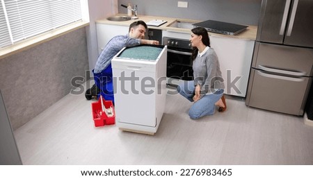 Electric Dishwasher Machine Appliance Repair In Kitchen