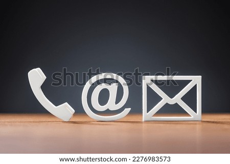 Contact Us Office Inbox Email Concept Icons