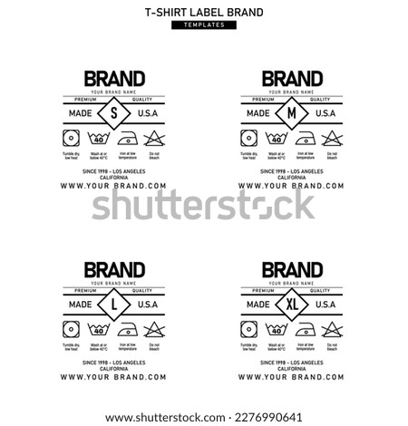 Clothing label tag template concept vector design branding