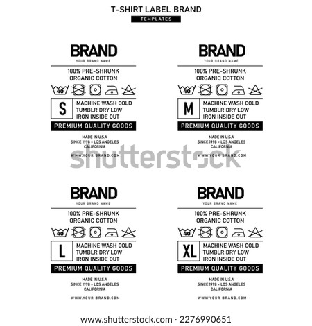 Clothing label tag template concept vector design shirt