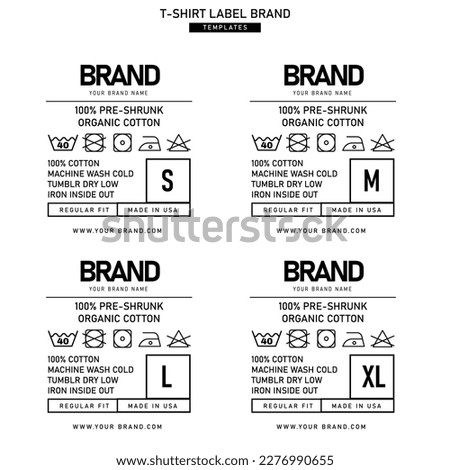 Clothing label tag minimalist template concept vector design