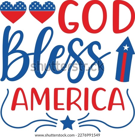 God bless America-Memorial Day, Hand drawn lettering phrase isolated on white background, Calligraphy graphic design typography and Hand written, EPS 10 vector, SVG