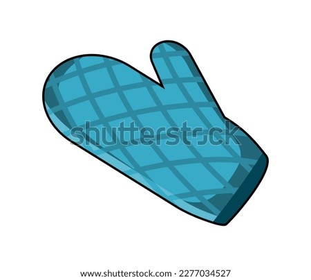 vector illustration of patholder oven mitt color, glove icon on white background