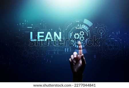 Lean manufacturing and software development methodology concept on screen. Royalty-Free Stock Photo #2277044841