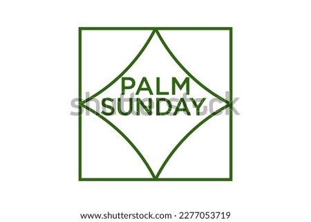 palm sunday logo vector emblem
