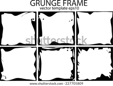 Grunge frame set. vector template