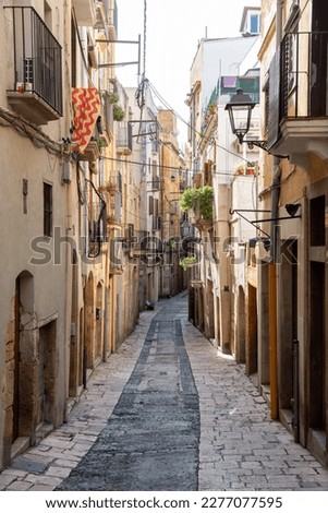 Tarragona, Spain. Old town streets.
