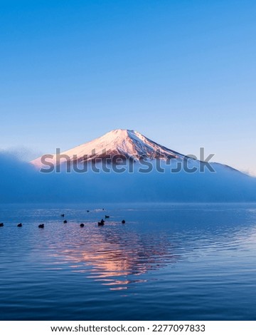 Mount Fuji in the morning Royalty-Free Stock Photo #2277097833