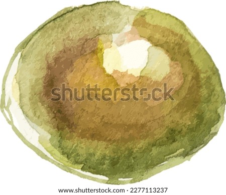 Watercolor painted olives. Hand drawn fresh food design element isolated on white background.