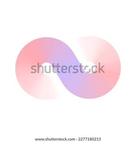 Infinity gradient geometric logo. Abstract isolated infinity sign Royalty-Free Stock Photo #2277180213
