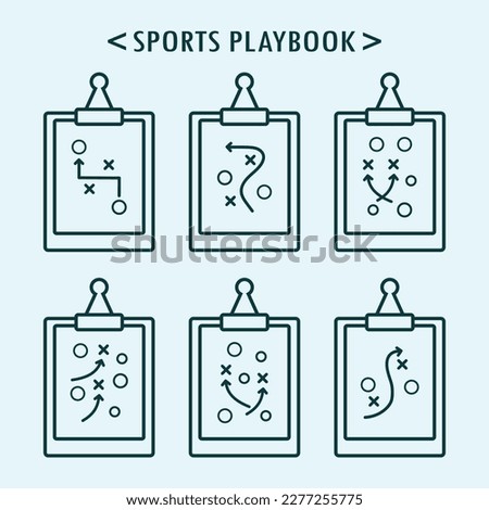 Sport tactical board design icon vector modern illustration Royalty-Free Stock Photo #2277255775