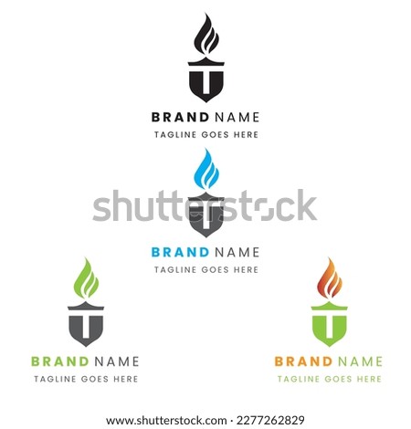 Torch logo design for a business, Brightness, energy, power and education concept logo design for a brand identity, Premium vector logo design