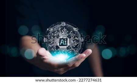 Ai, the concept of artificial intelligence use analytics, automation, and an autonomous brain. big data management, computer connection information intelligence technology, ChatGPT, Automated GPT, Royalty-Free Stock Photo #2277274631