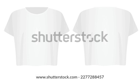 White women crop top. vector illustration Royalty-Free Stock Photo #2277288457
