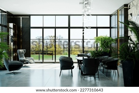 3d rendering interior design living room bedroom WIC