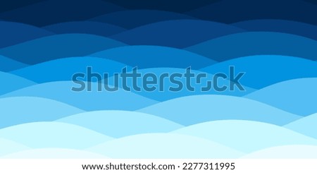 Abstract background with Blue waves pattern. Summer lake wave, water flow creative minimal design. Vector illustration