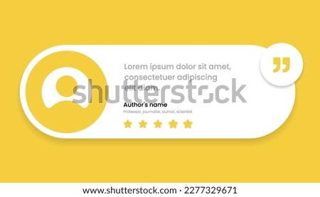 3D bubble testimonial banner, quote, infographic. Social media post template designs for quotes. Empty speech bubbles, quote bubbles and text box. Vector Illustration EPS10. Royalty-Free Stock Photo #2277329671
