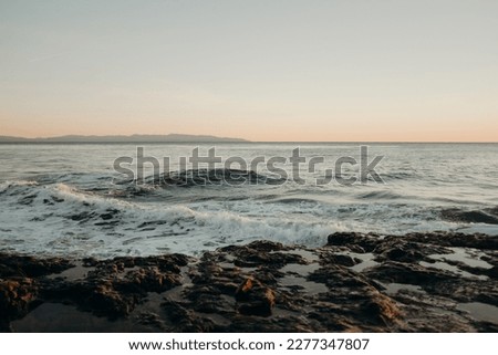 California Beach Scenery at Sunset