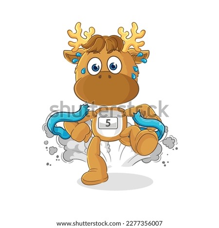 the moose runner character. cartoon mascot vector
