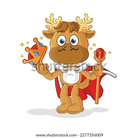 the moose king vector. cartoon character