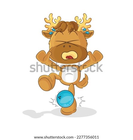 the moose hiten by bowling cartoon. cartoon mascot vector