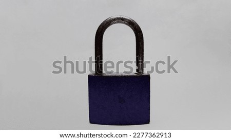 The lock is purple with a grey background