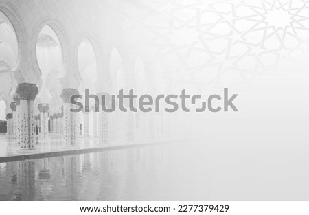 An Islamic background for a mosque in gray, a background for Ramadan. Social media posts .Muslim Holy Month Ramadan Kareem