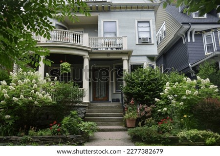Beautiful house with gardens at the entrance