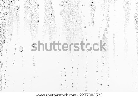 white background water drops on glass, abstract design overlay wallpaper Royalty-Free Stock Photo #2277386525