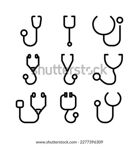 stethoscope icon or logo isolated sign symbol vector illustration - Collection of high quality black style vector icons
