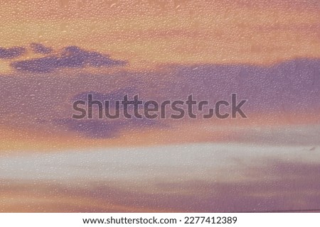 Double Exposure, steam, glass, red sky outside