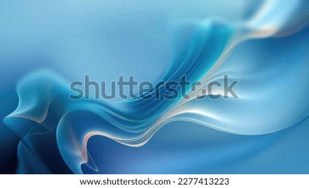 Modern Abstract 3D Background with Blue Wavy Shapes
