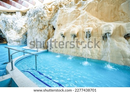 Cave bath complex (Barlangfurdo), a thermal bath complex in a natural cave in Miskolctapolca, which is part of the city of Miskolc, Hungary