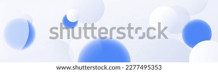 Abstract soft light with white and blue bubble ball background. Trendy minimal design. Vector illustration Royalty-Free Stock Photo #2277495353