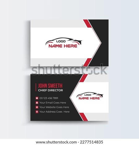 Car Rental Business cards and Modern Creative and Clean template. Car Rental Business Card layout design, Company Business Card Design, Visiting Card, Personal Card Design Royalty-Free Stock Photo #2277514835