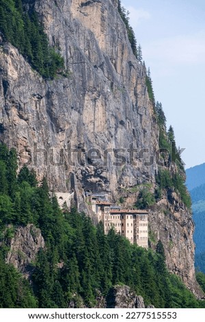 View of Sumela Monastery in Trabzon Province of Turkey. Royalty-Free Stock Photo #2277515553