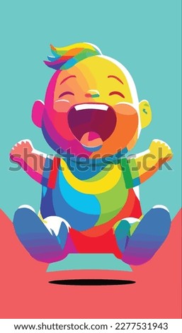 Vector Illustration of a Cute Newborn Baby Perfect for Your Baby Themed Projects