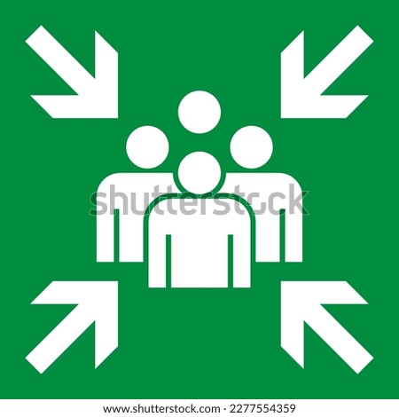 Evacuation gathering place icon material Royalty-Free Stock Photo #2277554359