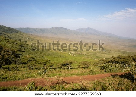 Amazing landscape and Masai villages in the Ngorongoro Conservation Area, Tanzania