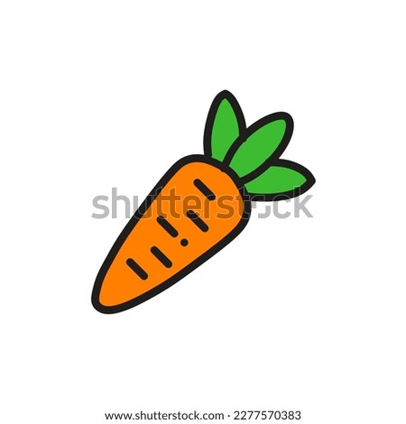 Simple Orange carrot design vector