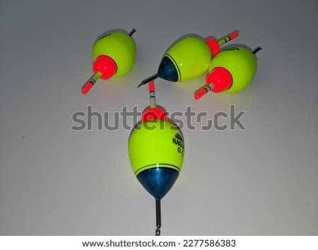fishing float is one item that is almost mandatory when fishing isolated in white background