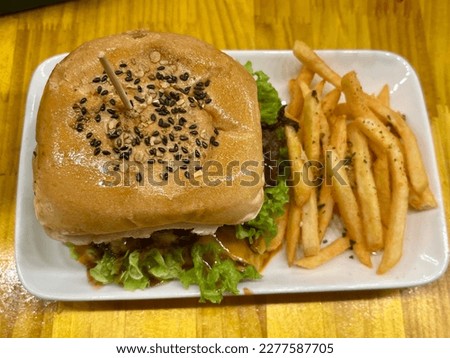 WESTERN FOOD BURGER AND FRIES