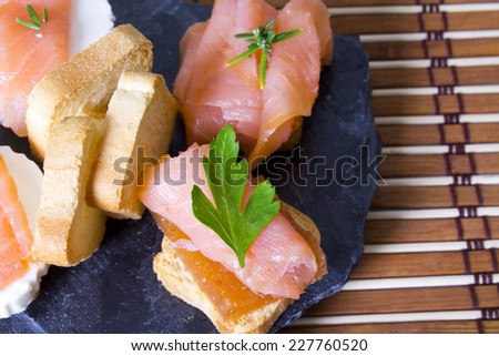 delicious salmon canapes