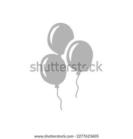 balloons icon on a white background, vector illustration