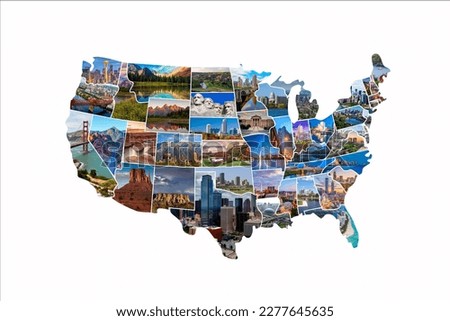 Usa map City States America United States of America