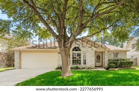 a house with a big tree in the front lawn 