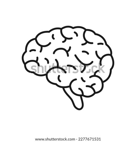Human brain icon. High quality black vector illustration.