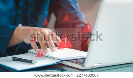 System hacked alert after cyber attack on computer network. compromised information concept. internet virus cyber security and cybercrime. hackers to steal the information is a cybercriminal Royalty-Free Stock Photo #2277682007