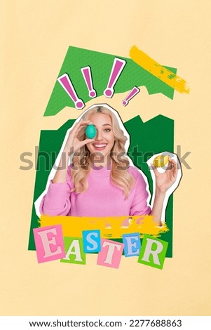 Vertical collage photo poster postcard greeting card magazine sketch of cheerful lady enjoy holiday weekend isolated on drawing background
